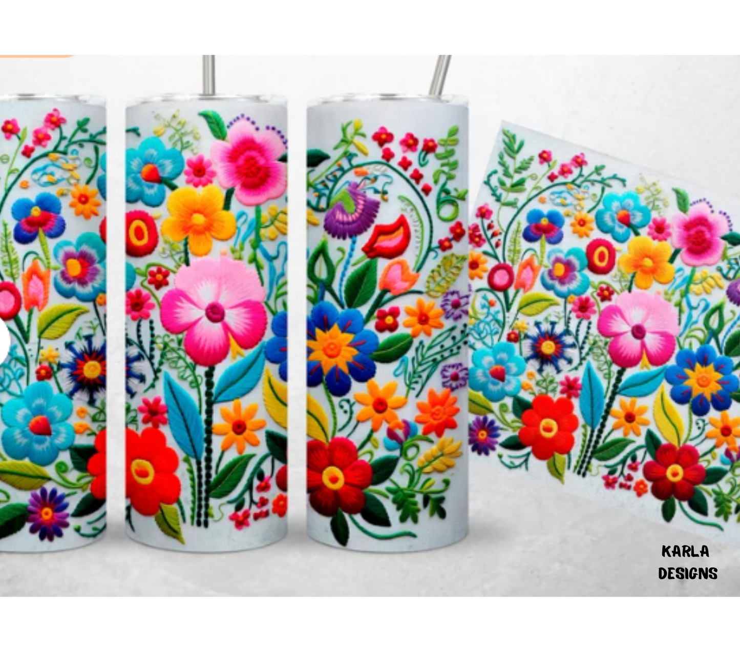 Flores Vibrantes en Blanco
